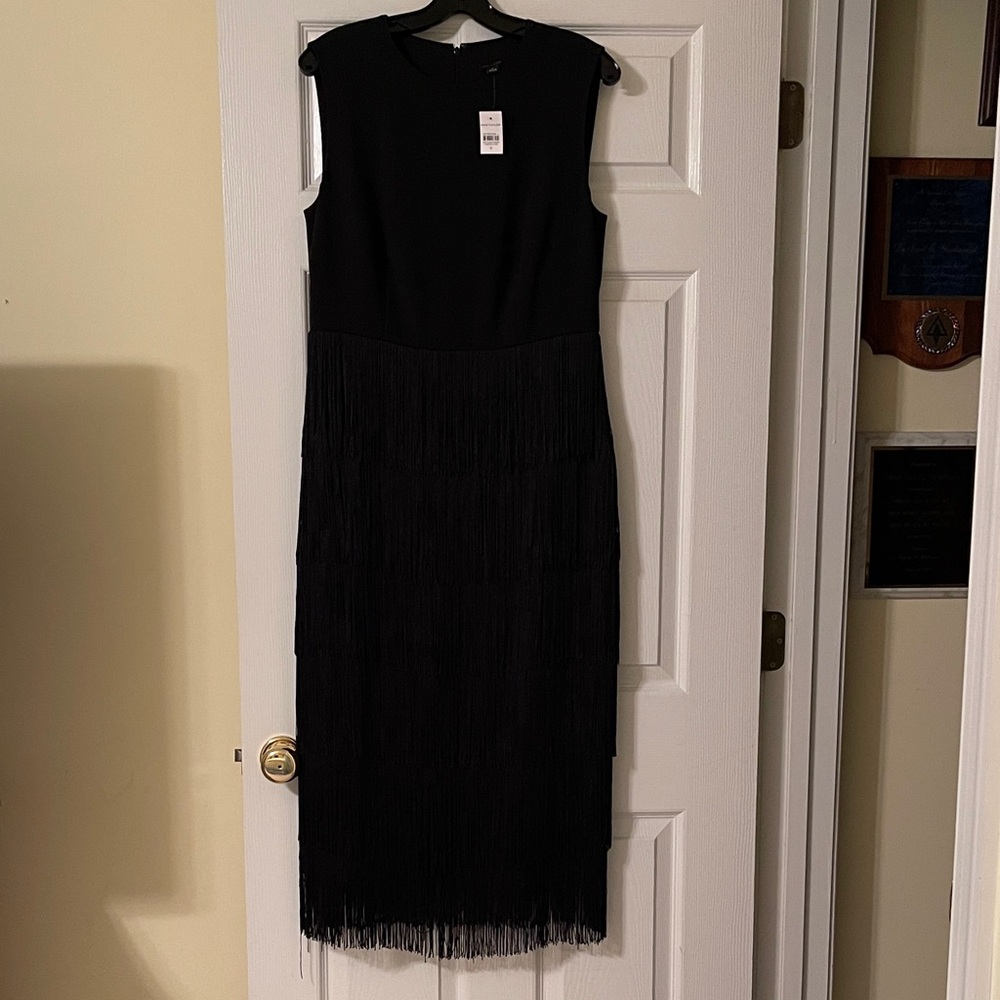 Don’t Miss This Holiday Sale!!Elegant Black Fringe Dress